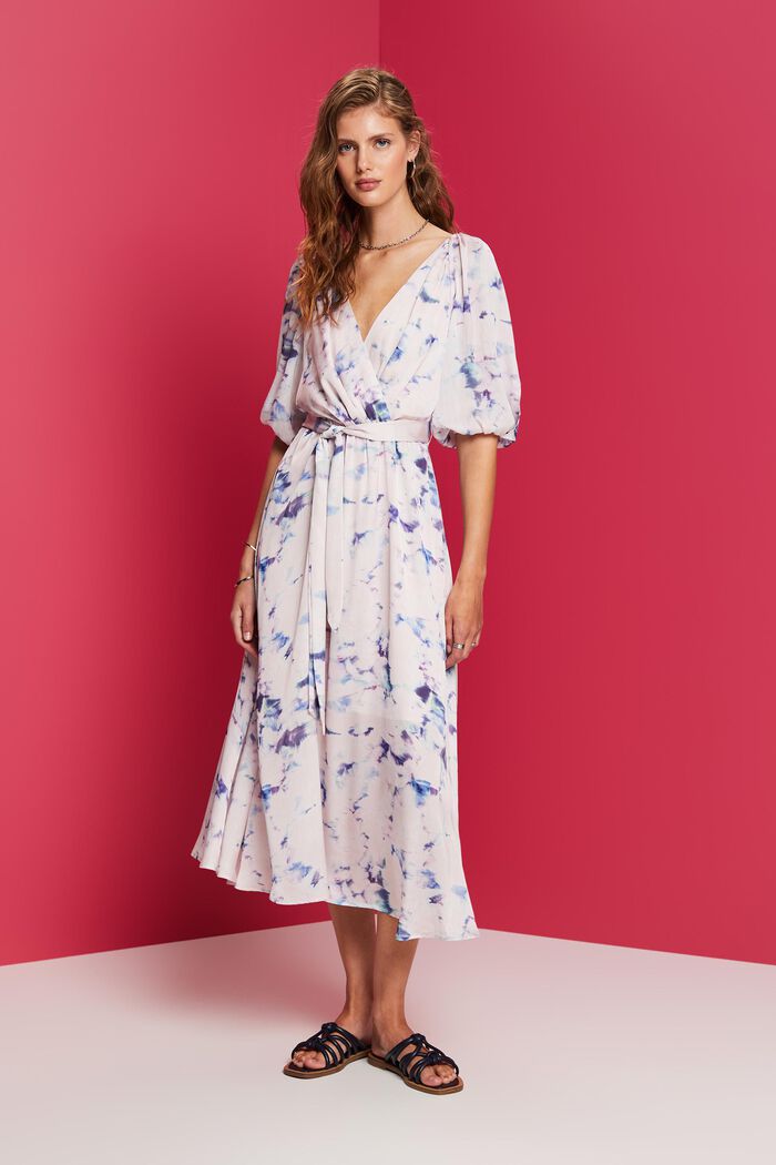 Midi-Kleid mit Wickel-Effekt