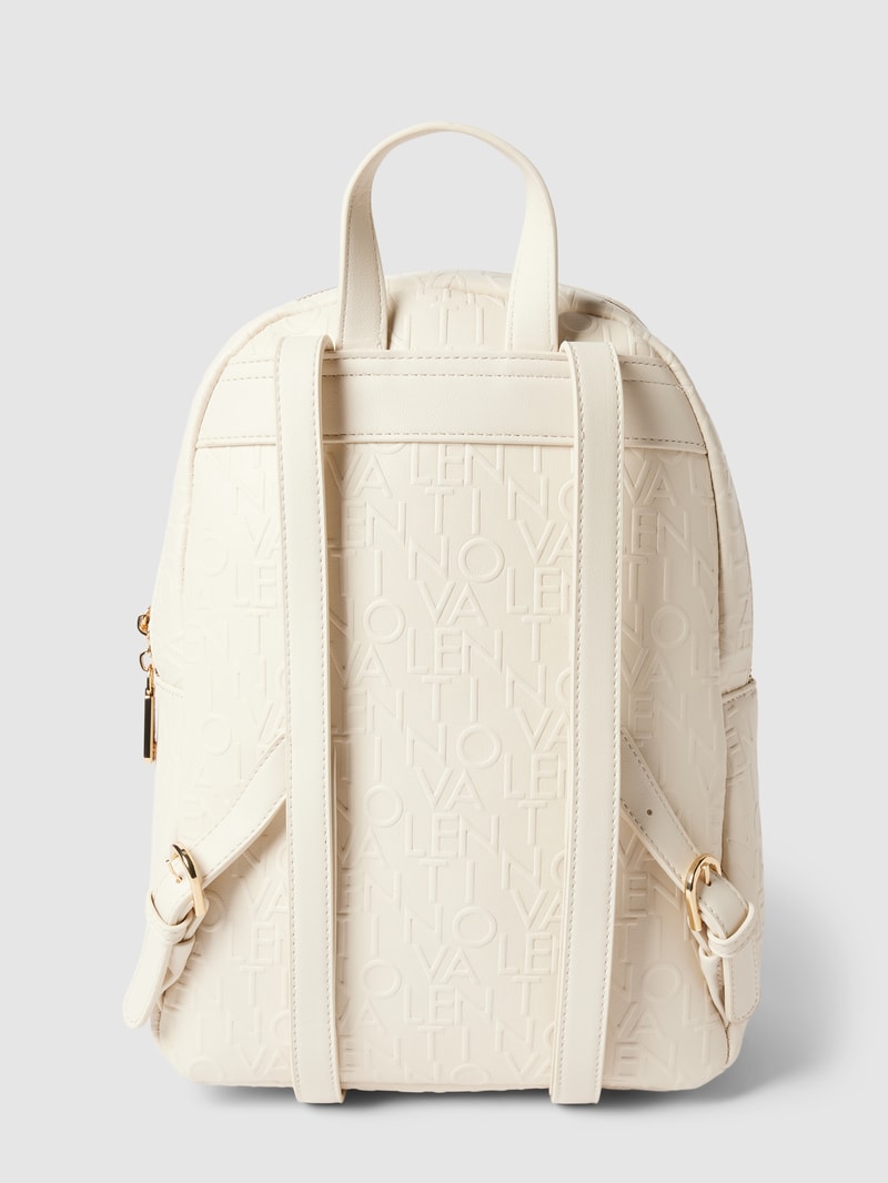 Rucksack mit Label-Muster Modell 'RELAX' in ecru