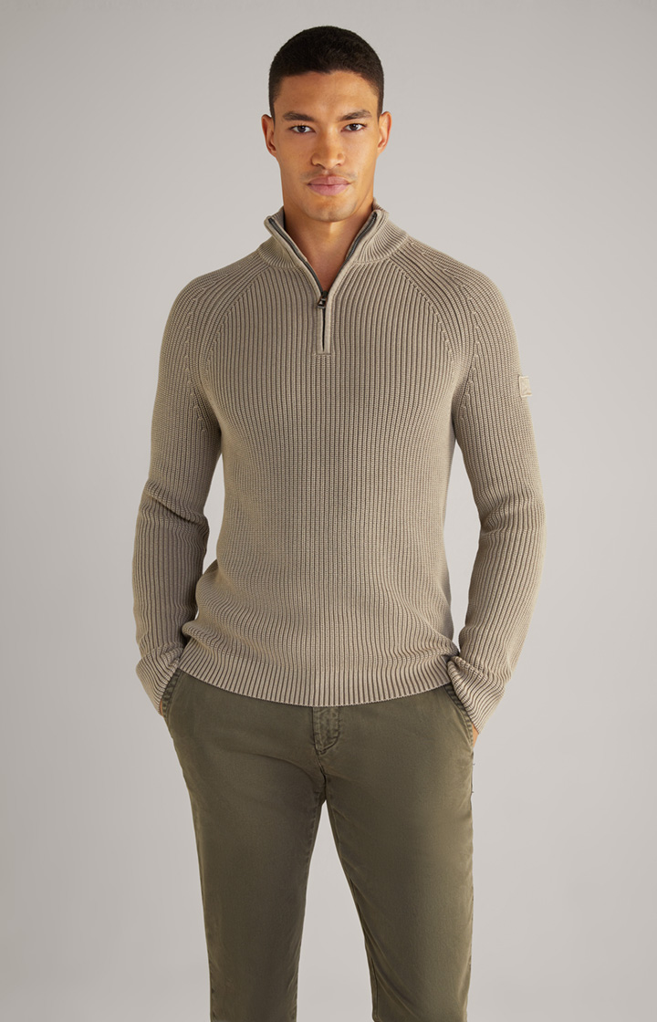 Baumwoll-Pullover Henricus in Beige