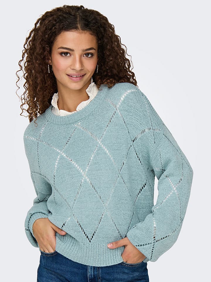 ONLY Pullover in Hellblau günstig kaufen