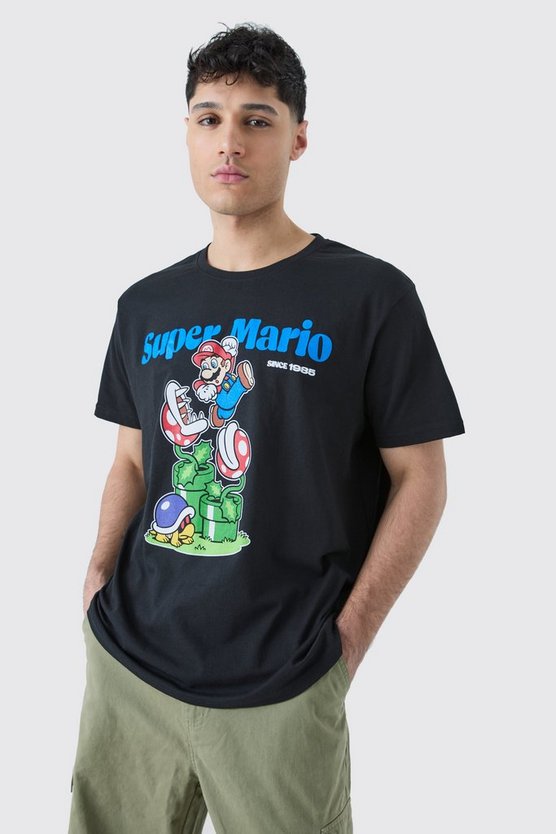 Oversize T-Shirt mit lizenziertem Super Mario Print