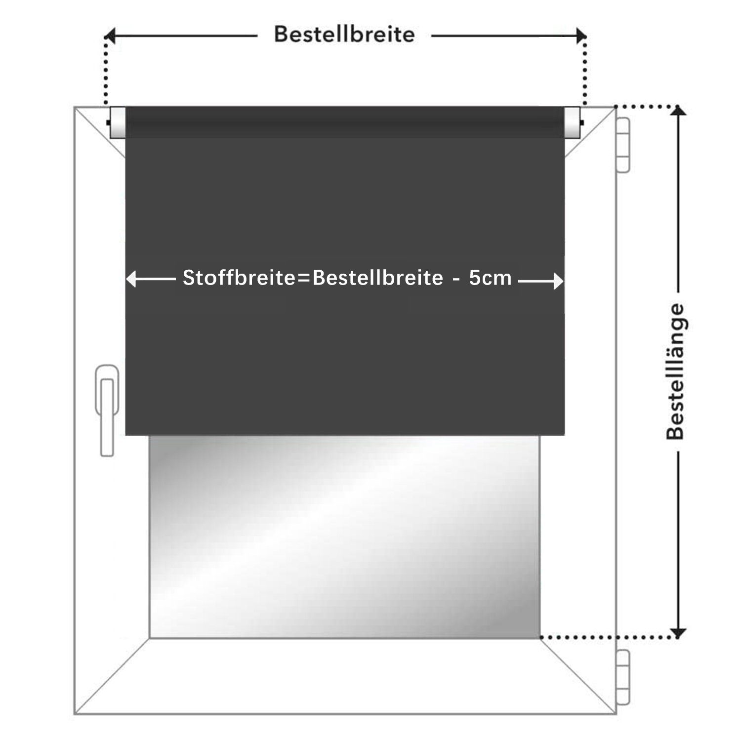 Seitenzugrollo Seitenzugrollo Hitzeschutz,mit Klemmträger,Lichtschutz,ohne Bohren, Gimisgu, freihaingend, inFuührungsschienen, verspannt, Blickdicht, Drinnen, Verdunkelung