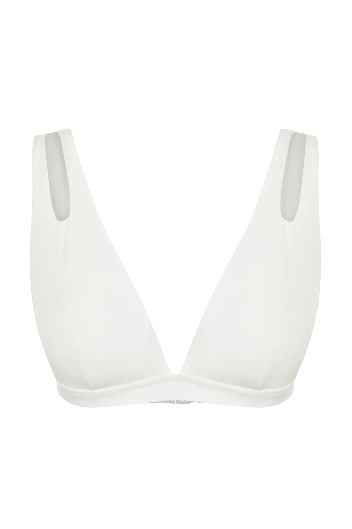 Trendyol Collection  Ecrufarbenes Braut-Bikinioberteil mit Ausschnitt/Fensterausschnitt TBESS20BU0202