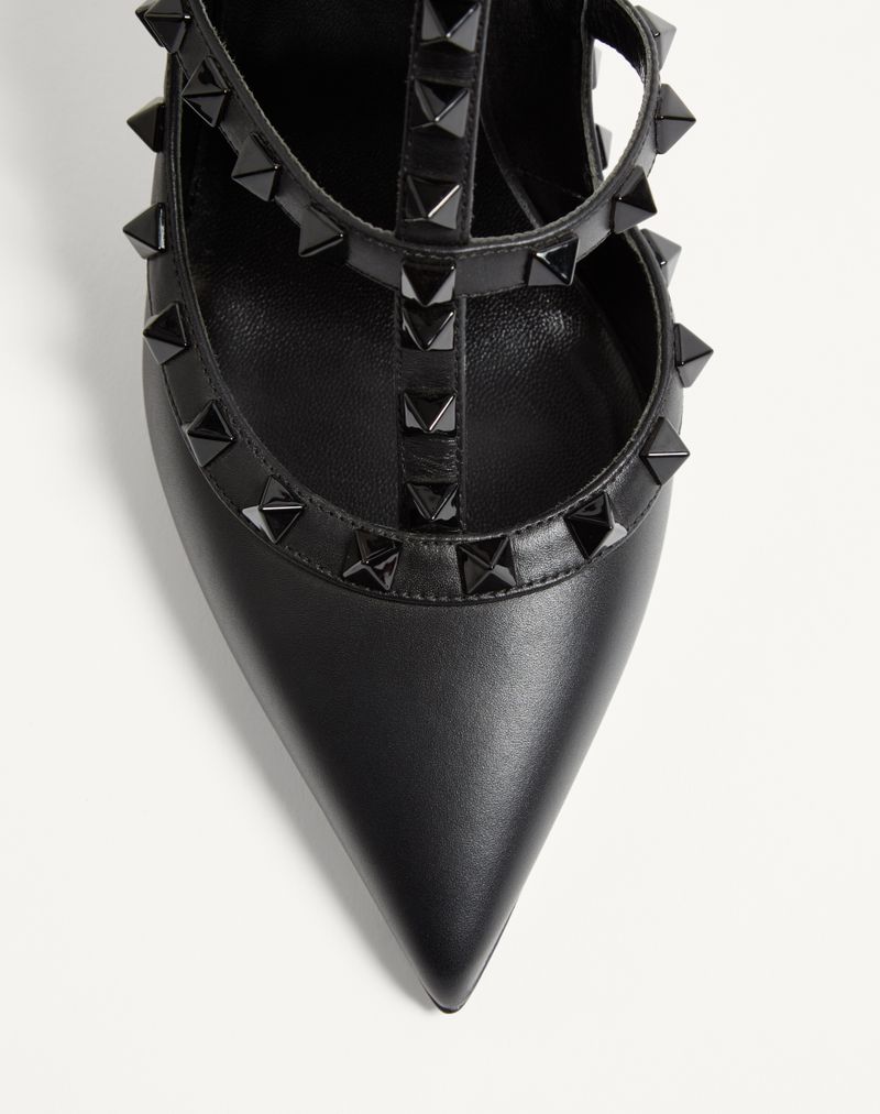 Sapatos Rockstud com tiras e tachas na mesma cor, 100 mm