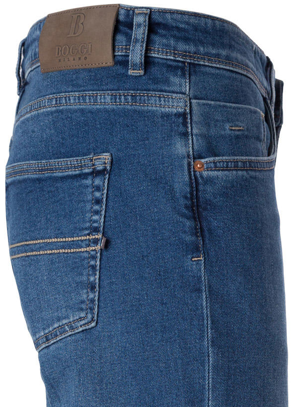 BOGGI MILANO, Jeans Claude, Baumwoll-Stretch, mittelblau