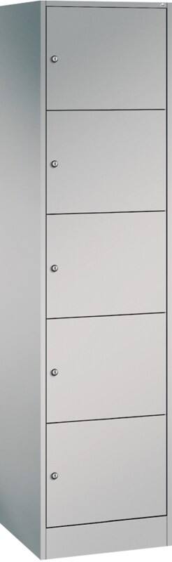 C P S 8070 Evolo Metall Schließfach 5 Türen Zylinderschloss 460 x 480 x 1.950 mm Weiß 82700-10 S10116