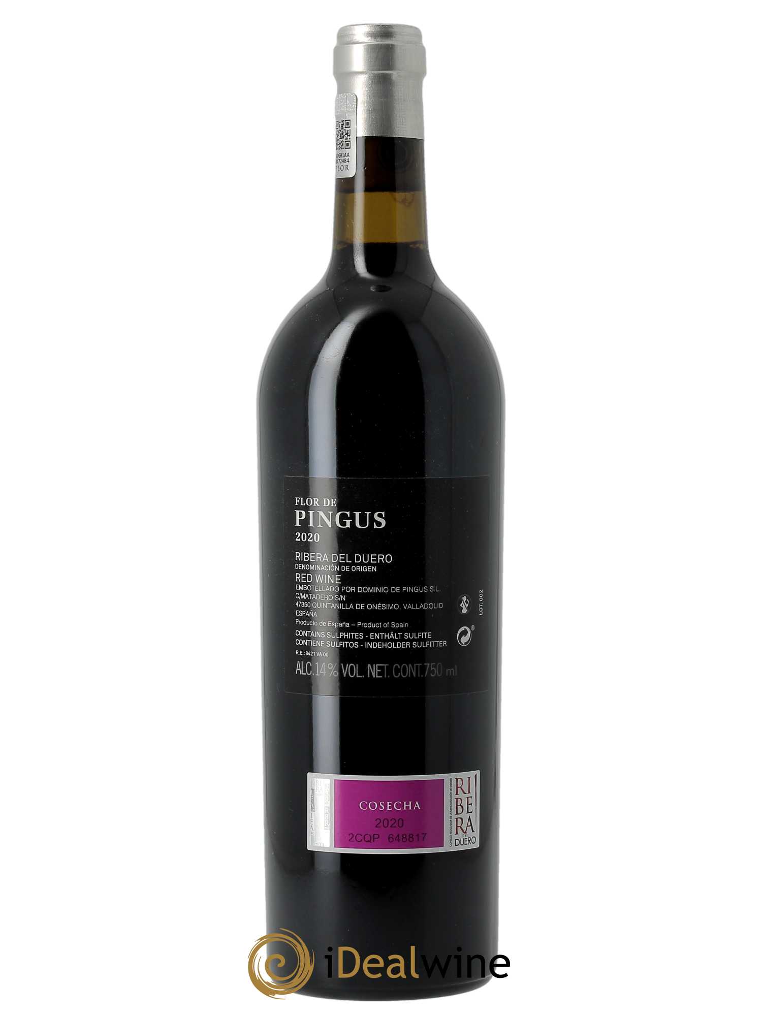 Ribera Del Duero Flor de Pingus Dominio de Pingus - Peter Sisseck  2020 - Lot de 1 Bouteille