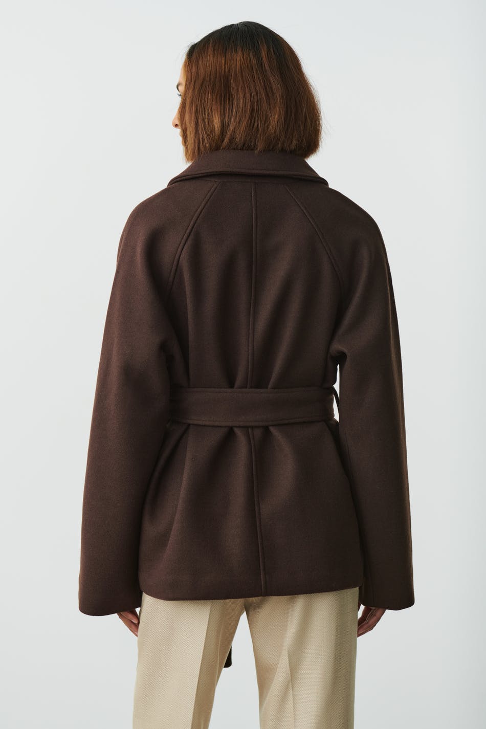 Belted short coat