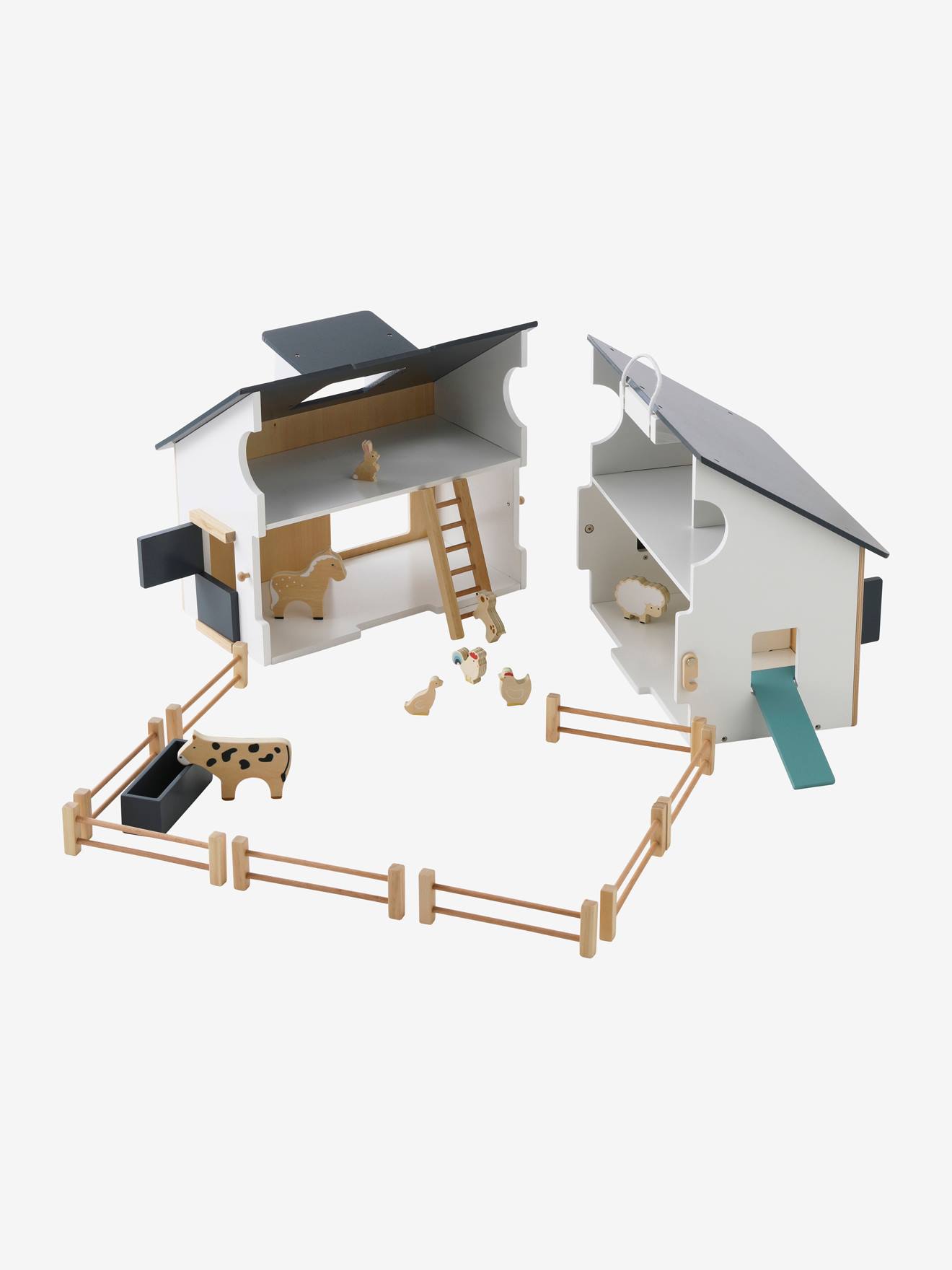 Grande ferme en bois FSC® multicolore