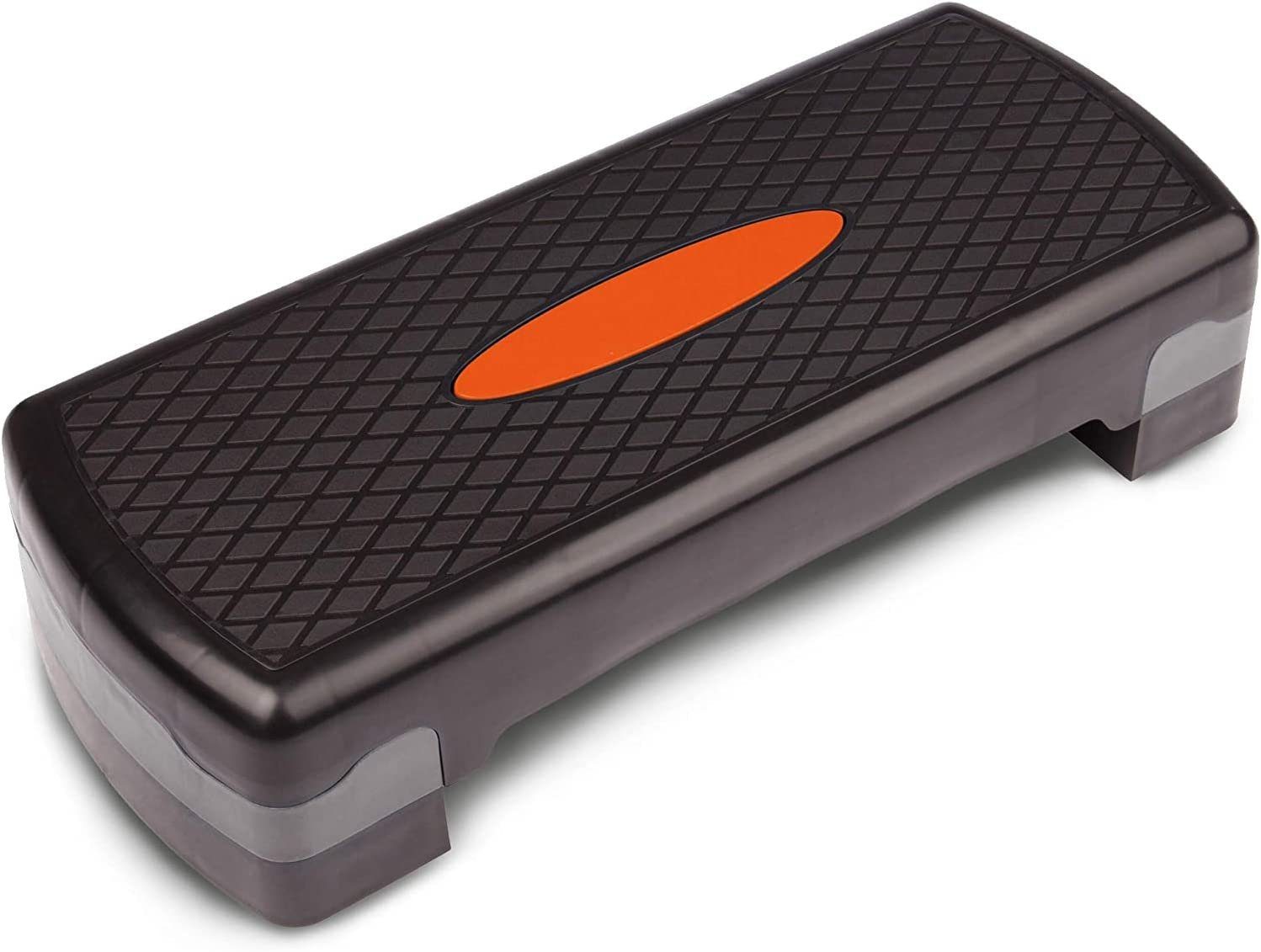 Fjoerdesports Stepper Fitness Steppbrett höhenverstellbar, Aerobic Step Fitnesstrainer (rutschfeste Standfüße, bodenschonend, Heimtraining, stabiler Stand, höhenverstellbar, rutschfest, 100 kg max. Benutzergewicht, Stabilitätstraining, Fitness, Worko