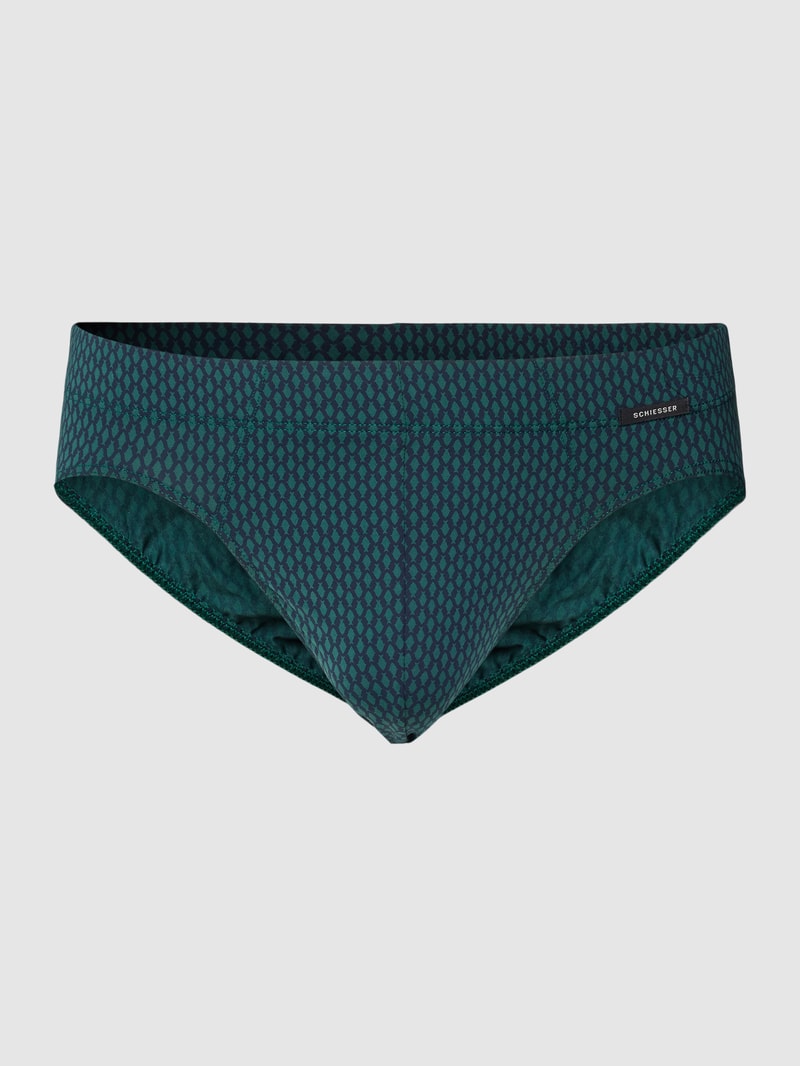 Slip mit Label-Detail Modell 'Fashion Daywear Supermini' in dunkelgrün