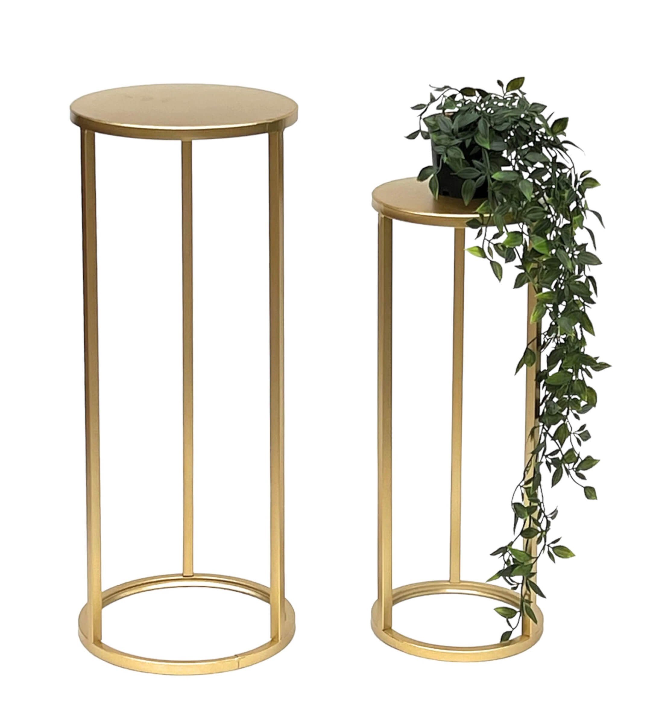 DanDiBo Blumenhocker Blumenhocker Metall Gold Rund Blumenständer 96510 2er Set, 2er Set
