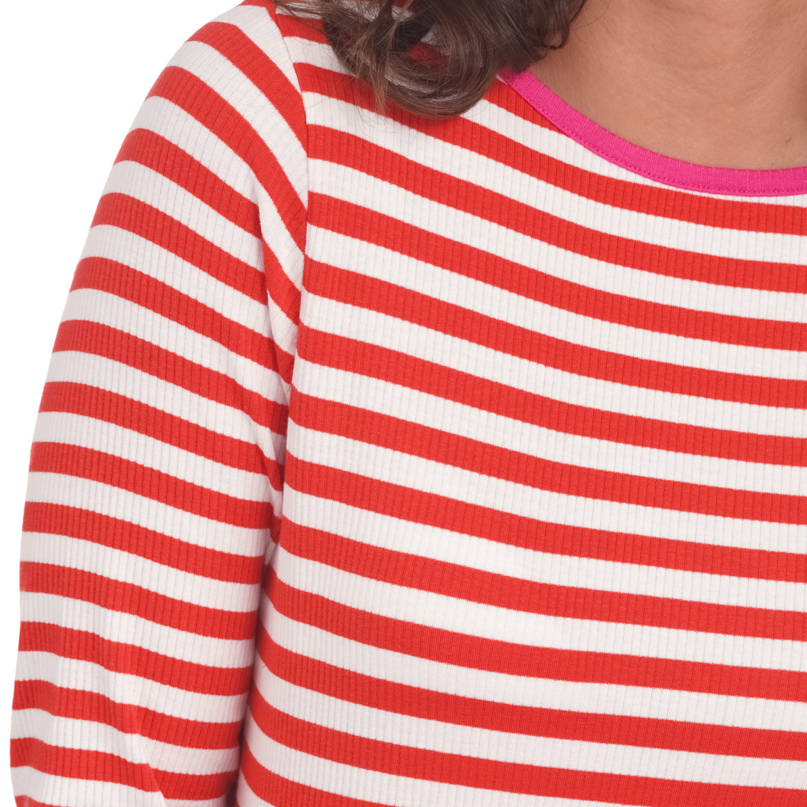Damen Langarmshirt geringelt
