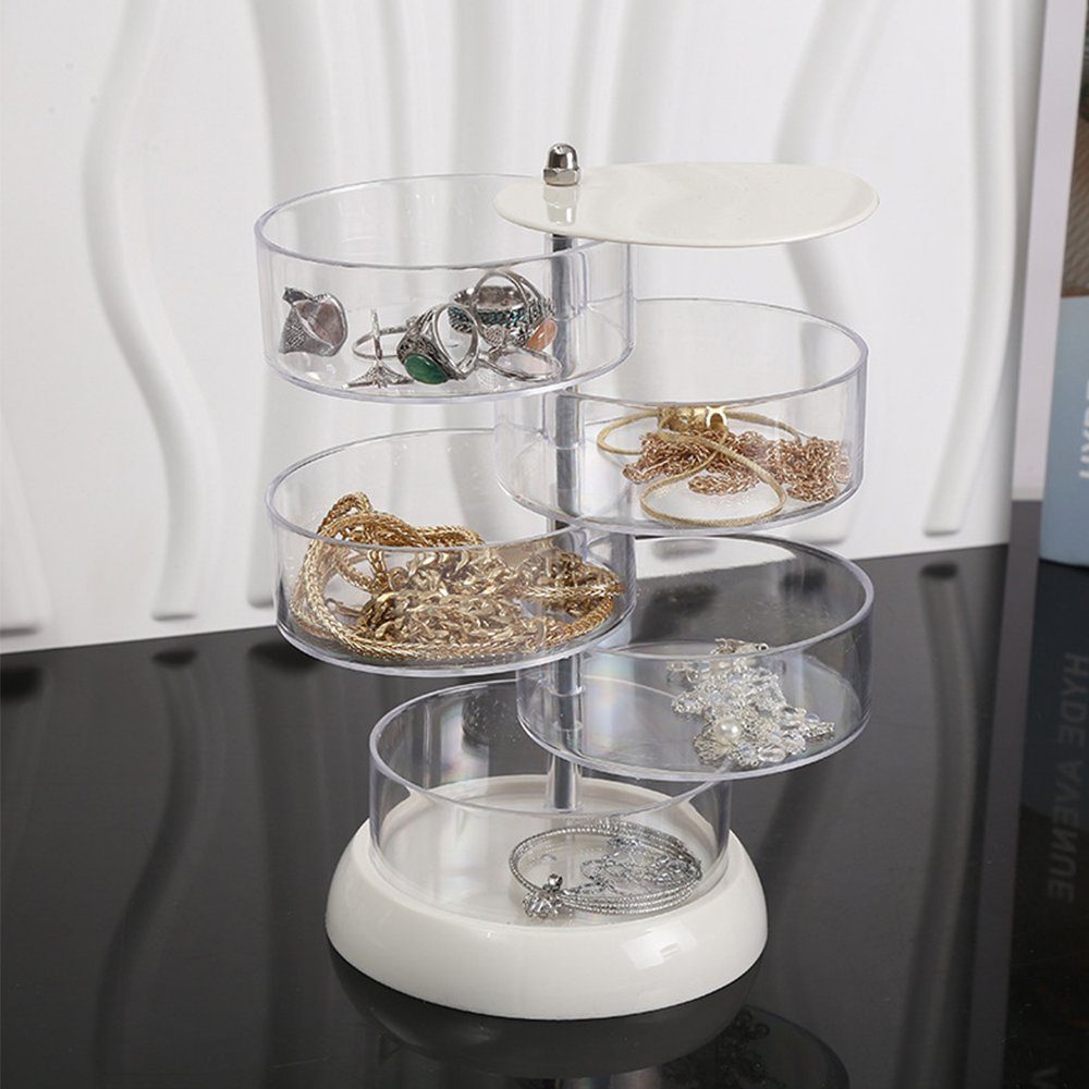 Zimtky Kosmetikkoffer Make-up-Organizer, Make-up-Organizer mit 3 oder 5 Fächern, transparent (2-tlg)