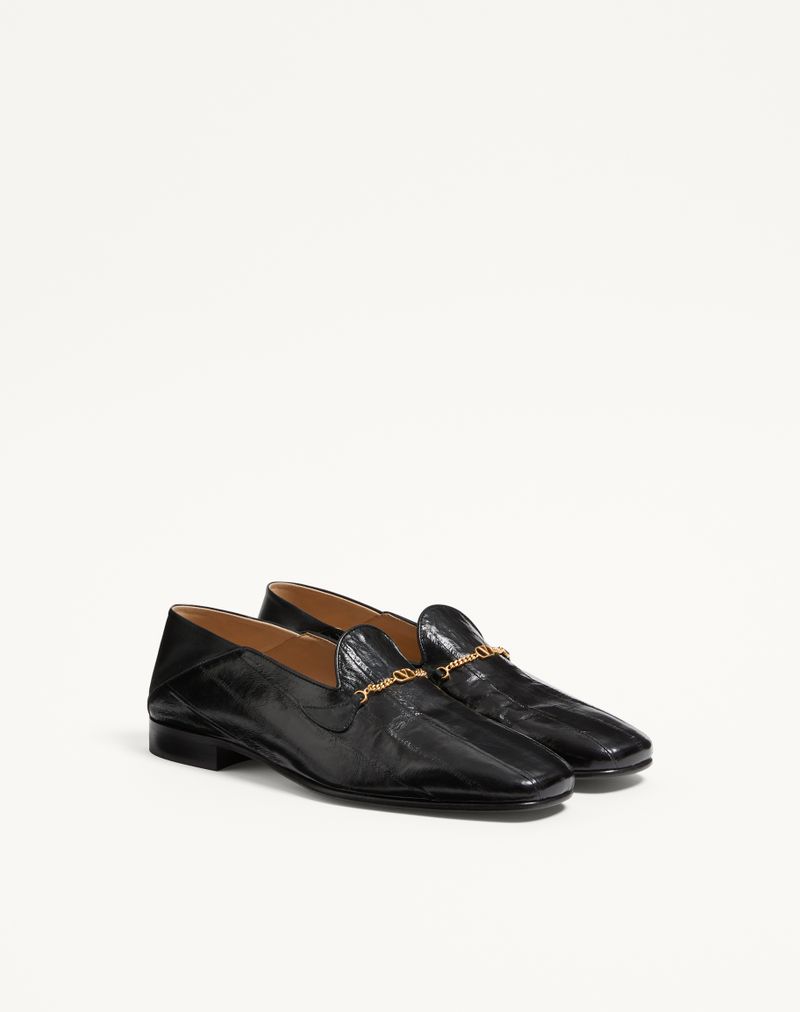 Mocassim Jiggie em enguia e napa