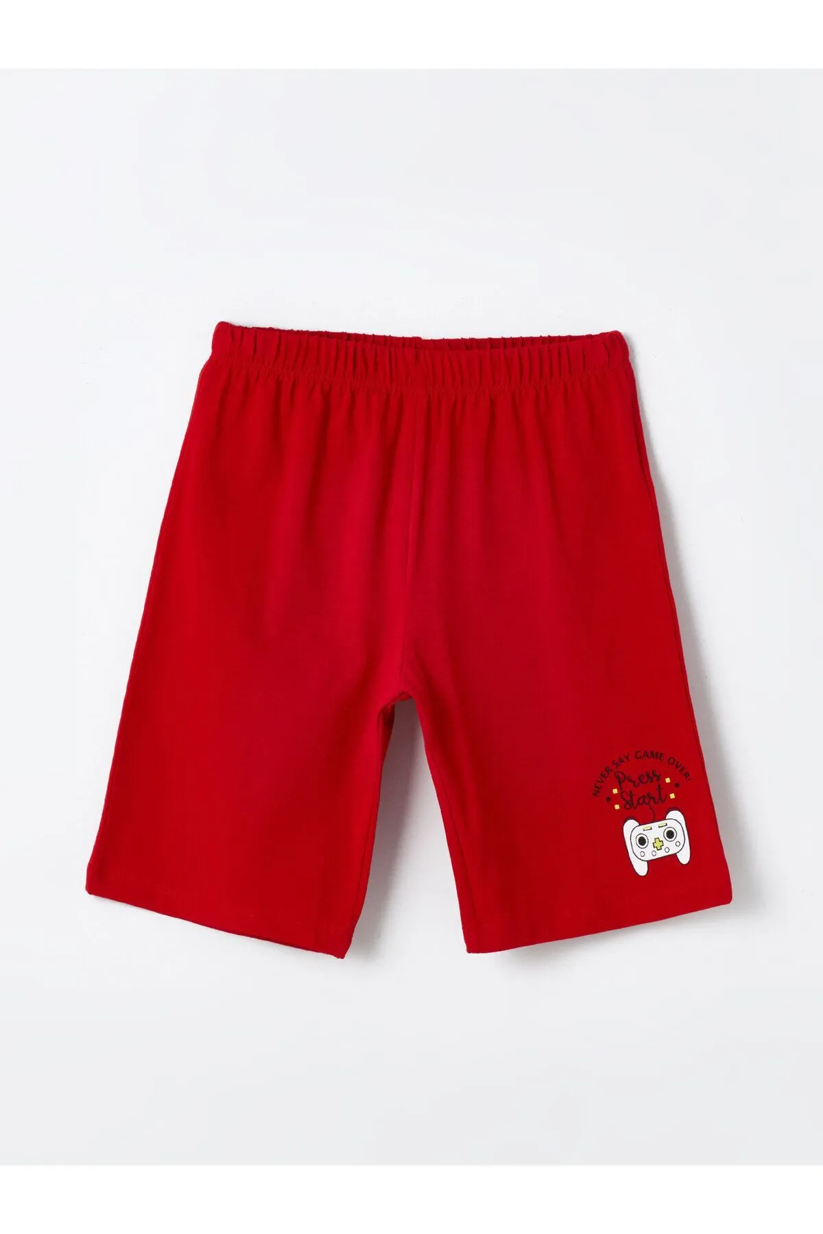 LC Waikiki  Jungen-Pyjama-Set mit Rundhalsausschnitt, kurzen Ärmeln und Shorts