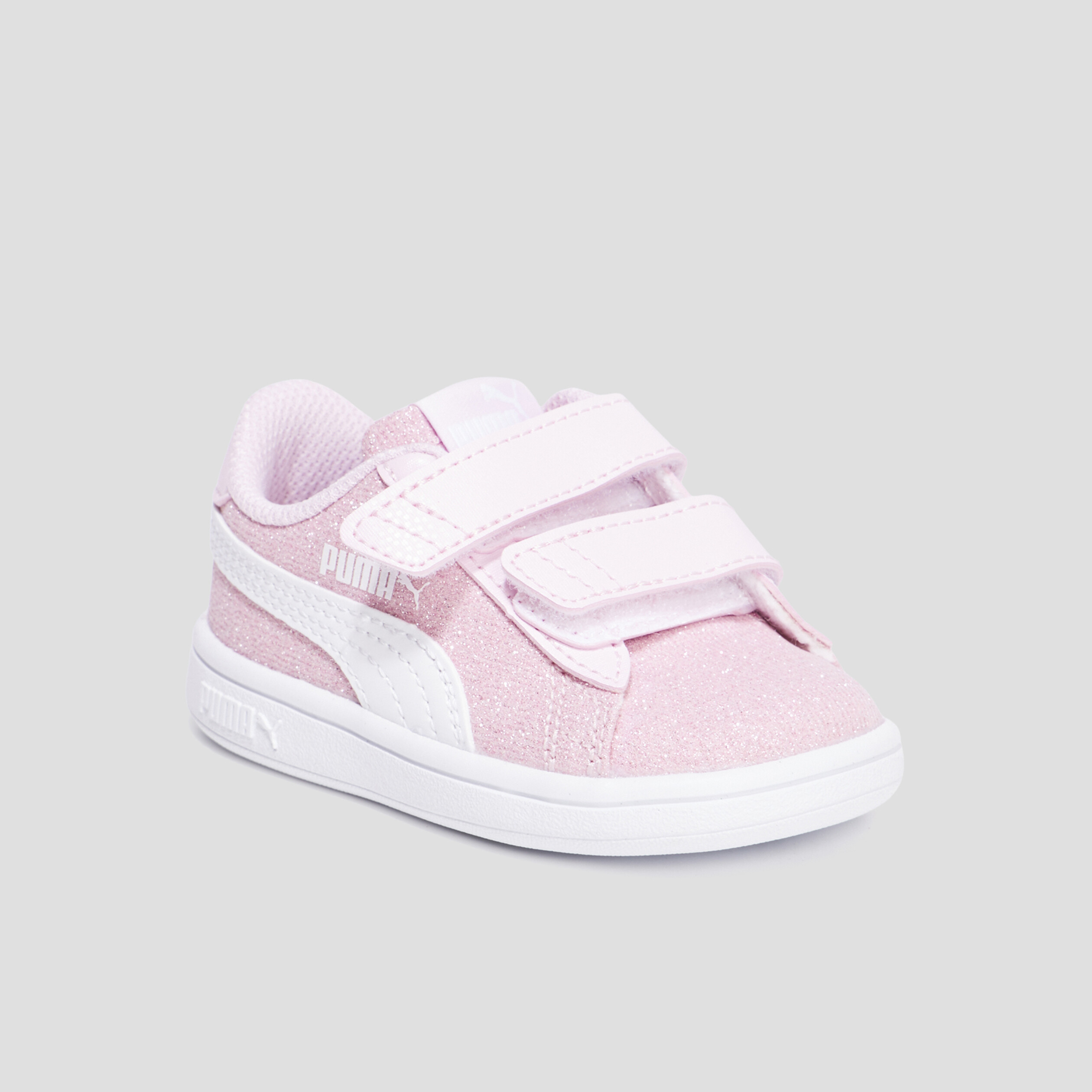 Tennis basses pailletées Puma Smash rose bébé fille | La Halle