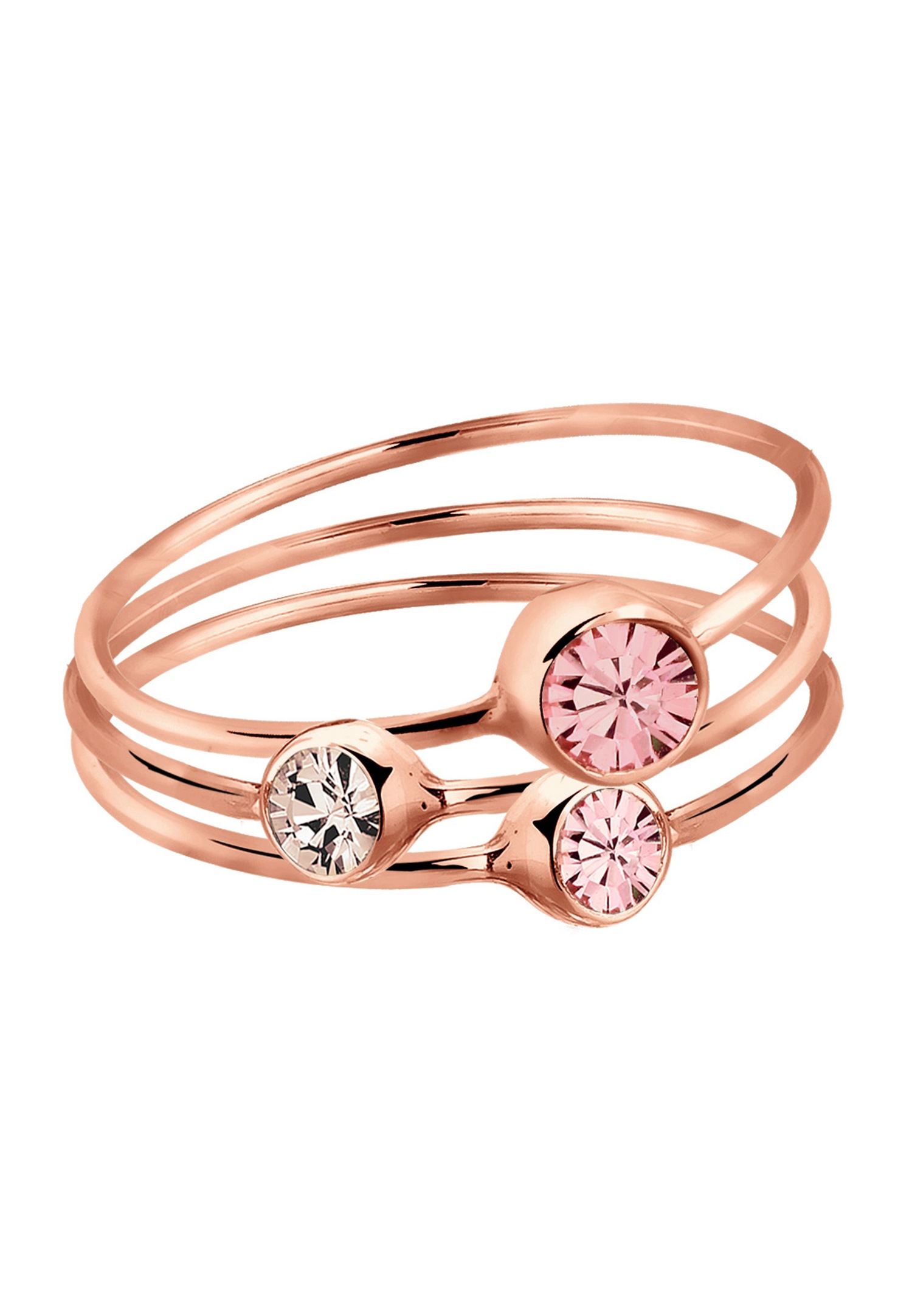 Elegante anello da fidanzamento da donna Elli con motivo in argento sterling 925 e cristalli.