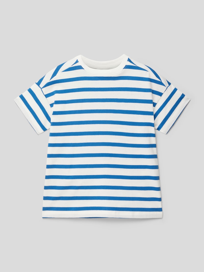 T-Shirt mit Streifenmuster Modell 'tim' in blau