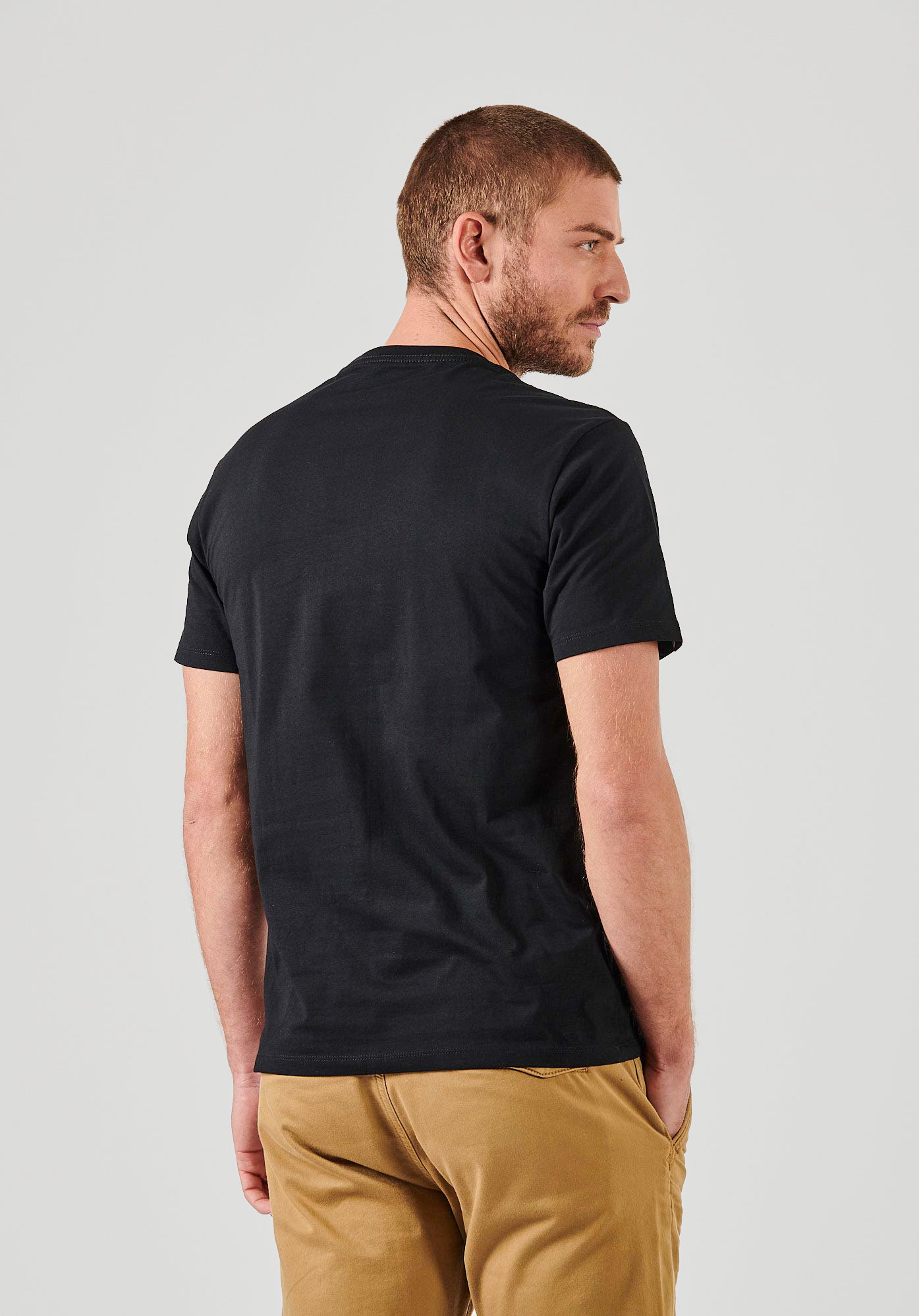 RAZ    T-shirt noir homme 100% coton
