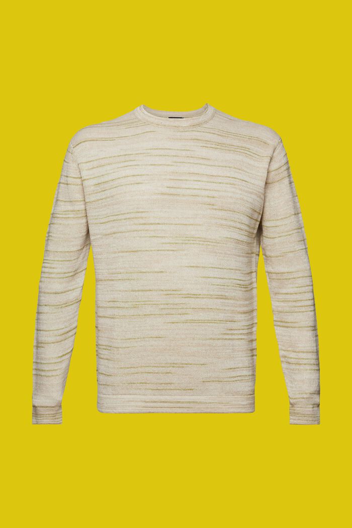 Mehrfarbiger Pullover, Leinenmix