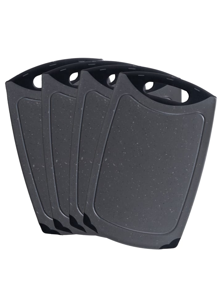 Stoneline Schneidebrett 26,5x16,5 cm cm Set 4-teilig in Schwarz günstig kaufen onesize