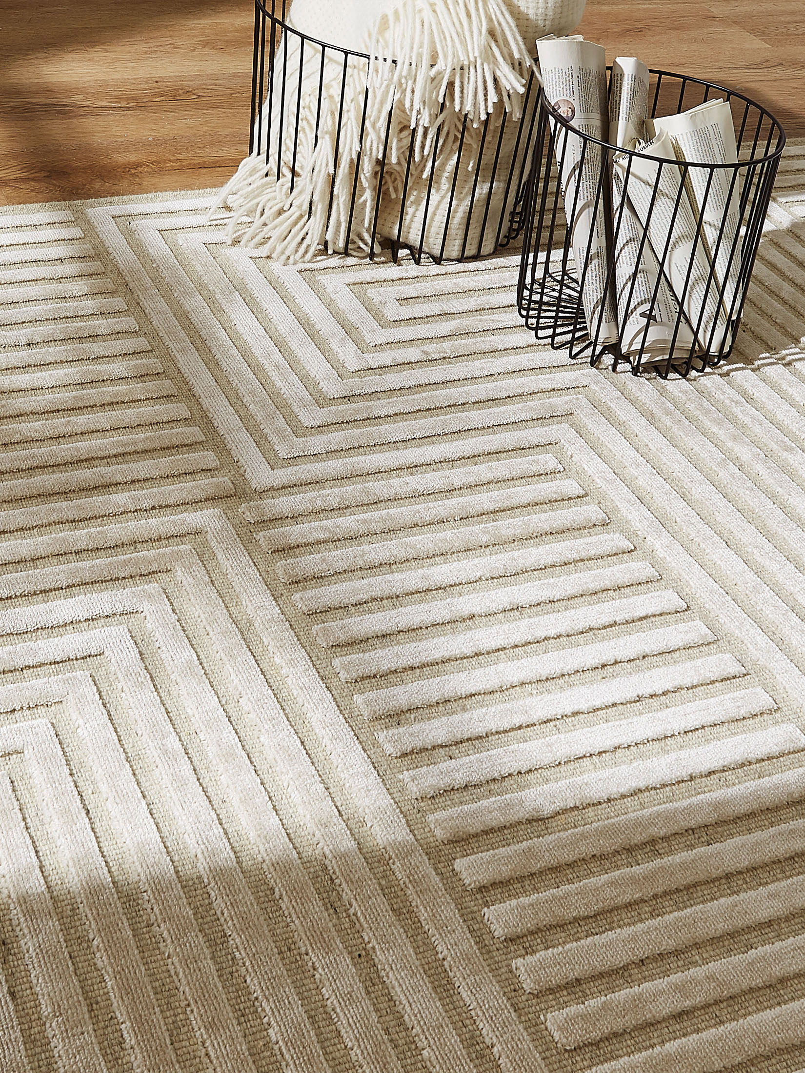 Clifton Moderner Teppich, Creme