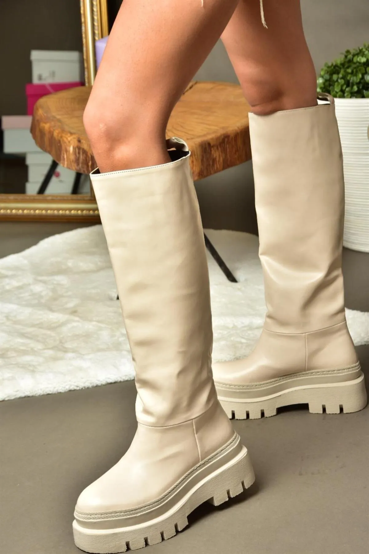 Fox Shoes  R726947009 Damenstiefel mit dicken Sohlen