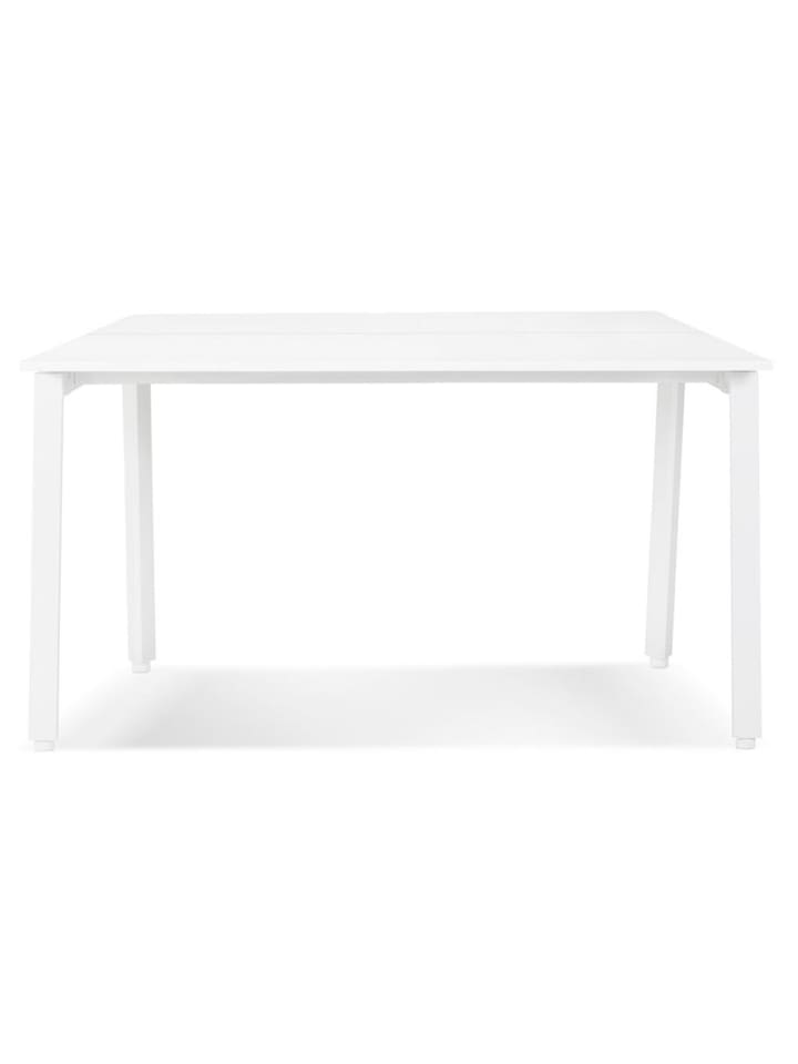 KADIMA DESIGN Schreibtisch MDF & Metall, modern minimalistisch, 140x140 cm in Weiß günstig kaufen