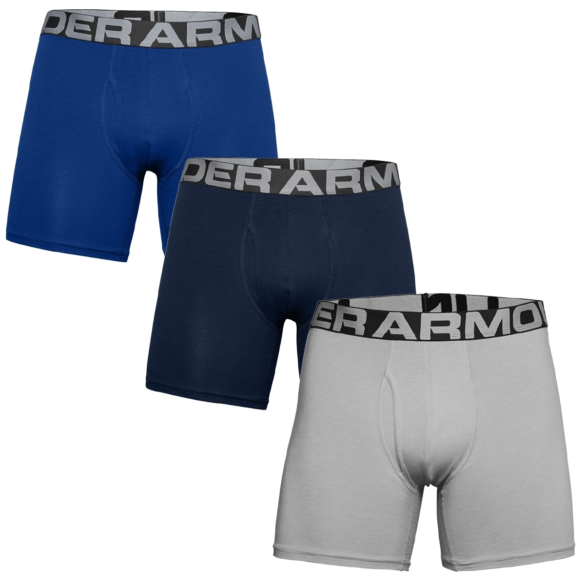 Under Armour Charged Cotton 6in 3 Pack Boxershorts blau