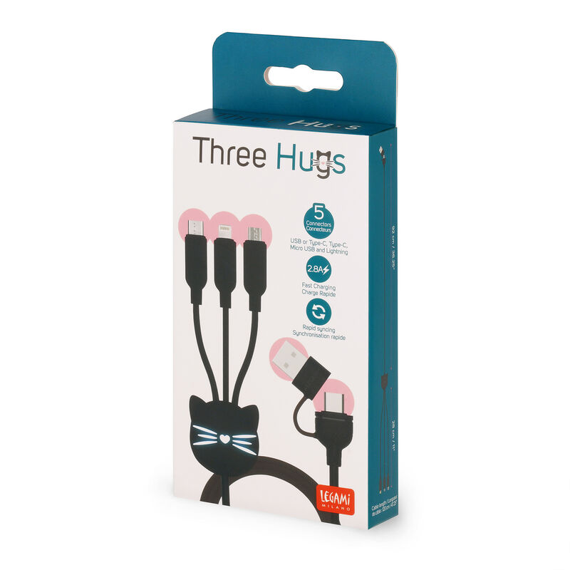 Nabíjací a synchronizačný kábel 3 v 1 – Three Hugs