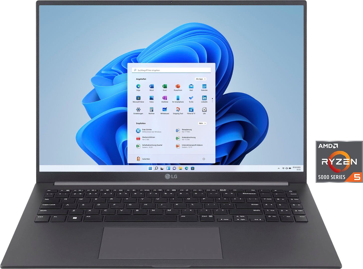 LG UltraPC Notebook (40,6 cm/16 Zoll, AMD Ryzen 5 5625U, Radeon Vega Graphics, 512 GB SSD)