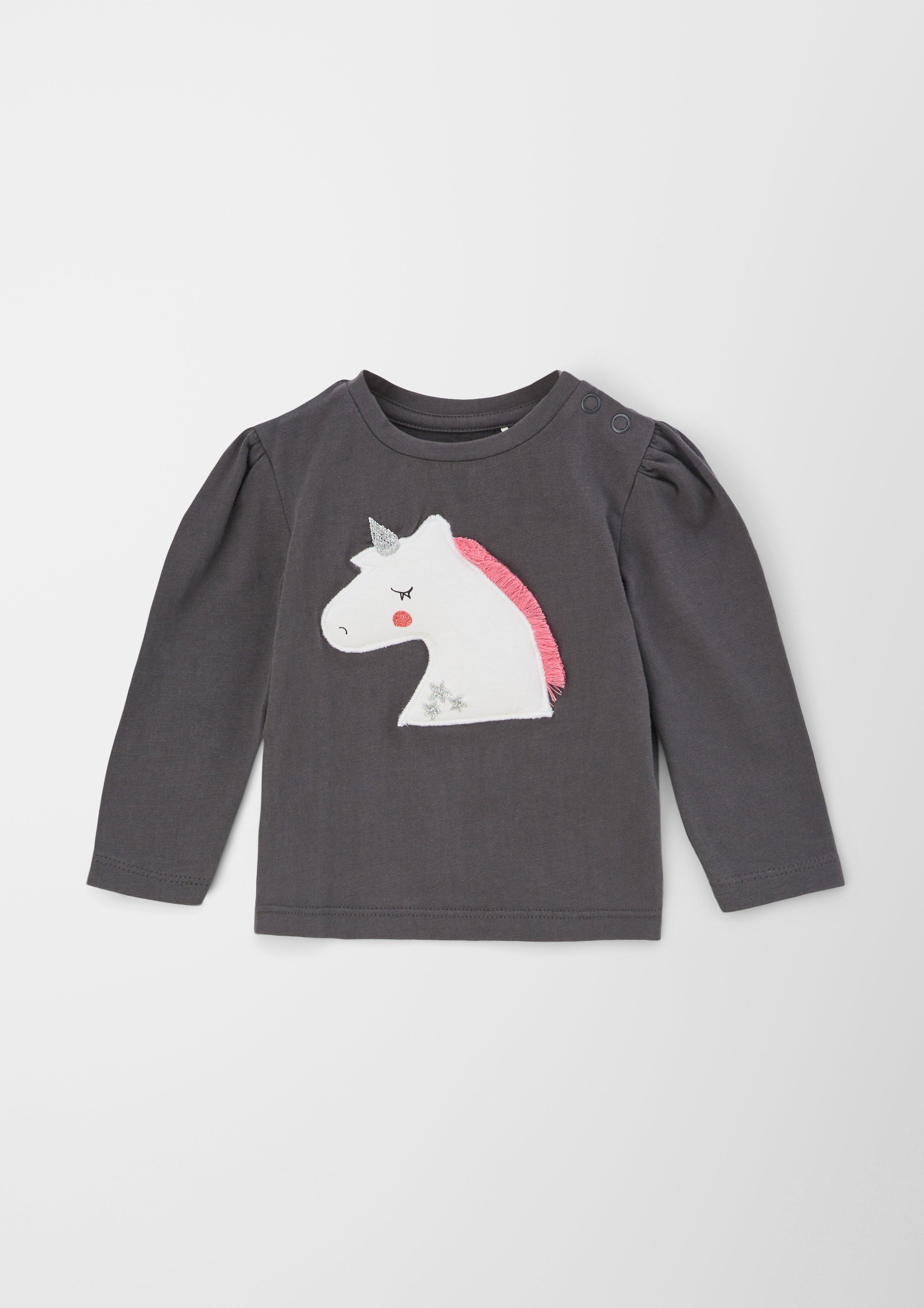Langarmshirt mit Einhorn-Applikation  2123278-9670
