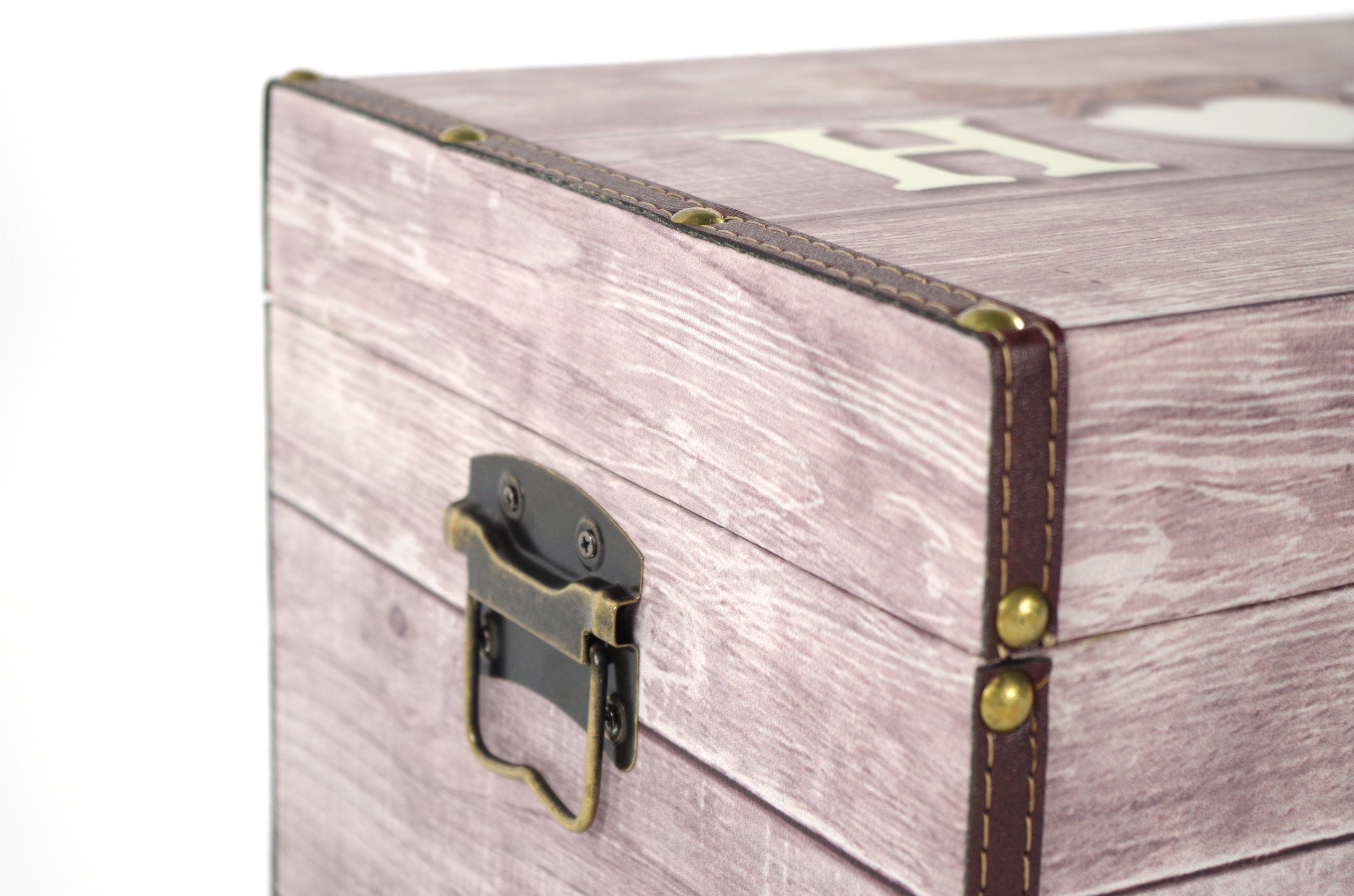 Kobolo Truhe Kiste Aufbewahrungsbox HOME 40x25x20cm