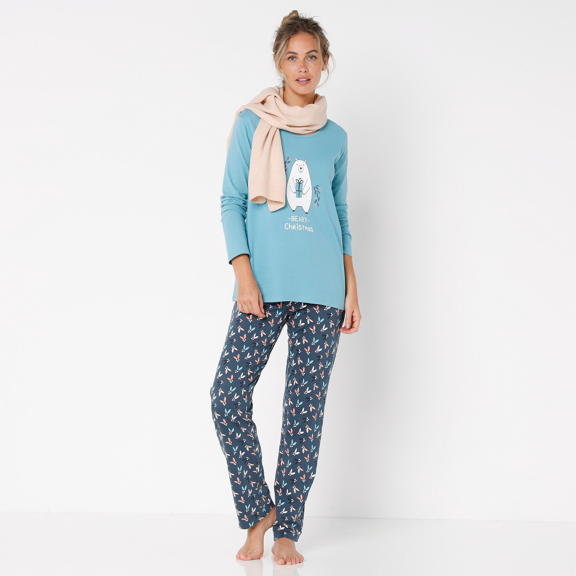 Pyjama imprimé ours avec pochon