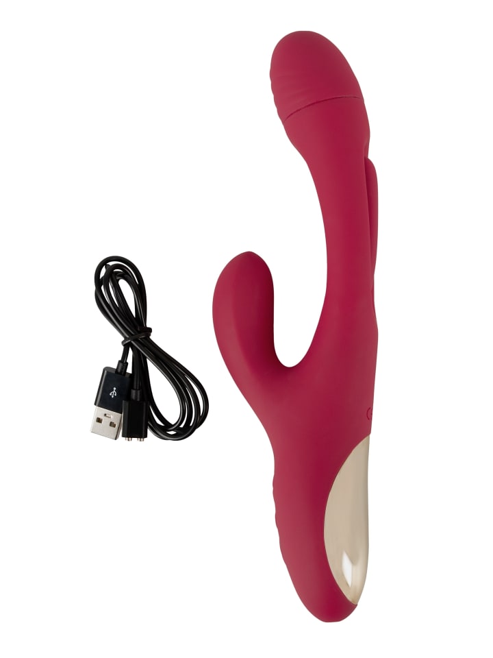 Sweet Smile Rabbitvibrator Rabbit Vibrator with G-Spot Stimulation in rot günstig kaufen 24 cm