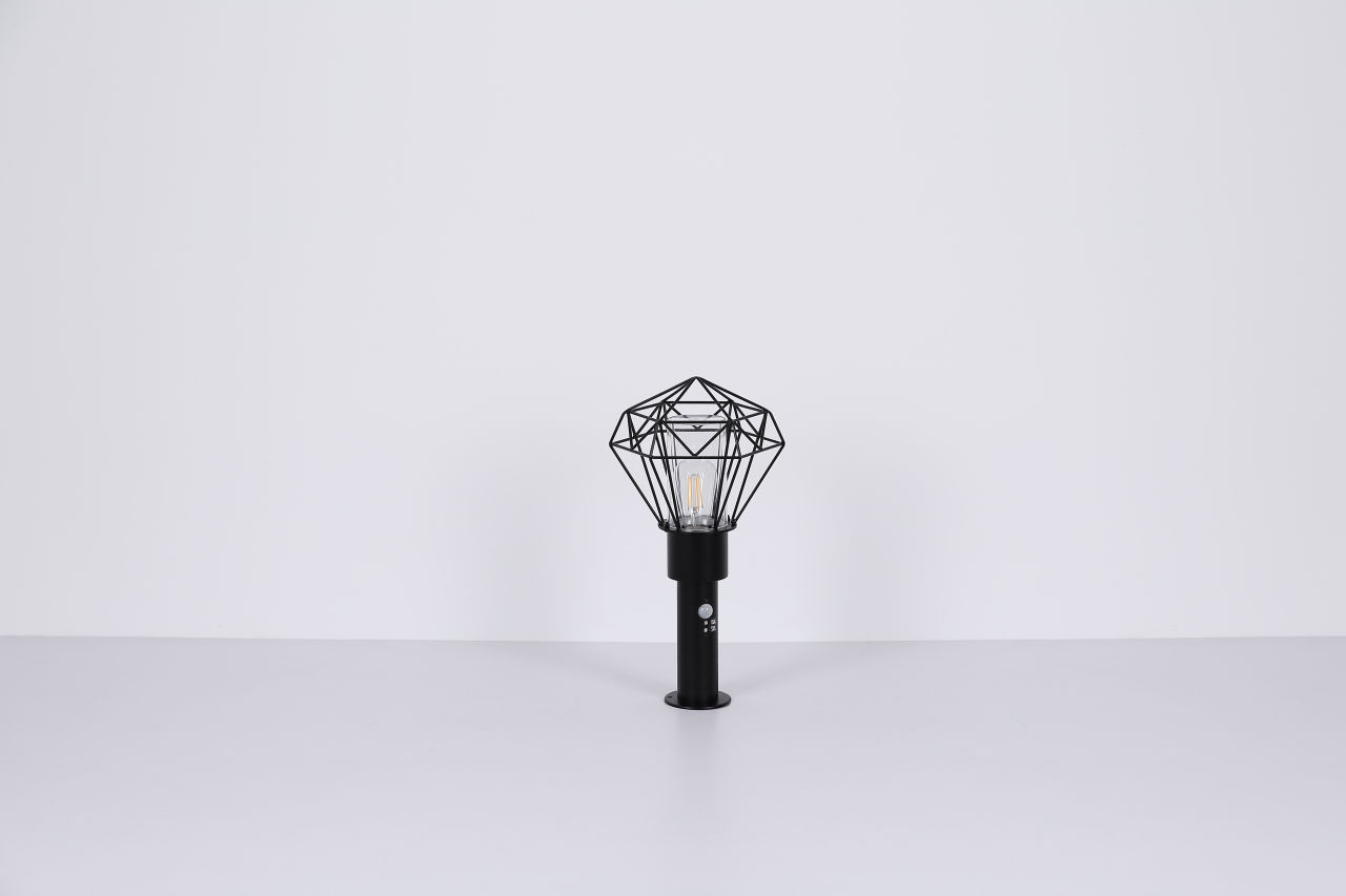 Globo Lighting - HORACE - Außenleuchte Edelstahl schwarz, 1x E27 LED