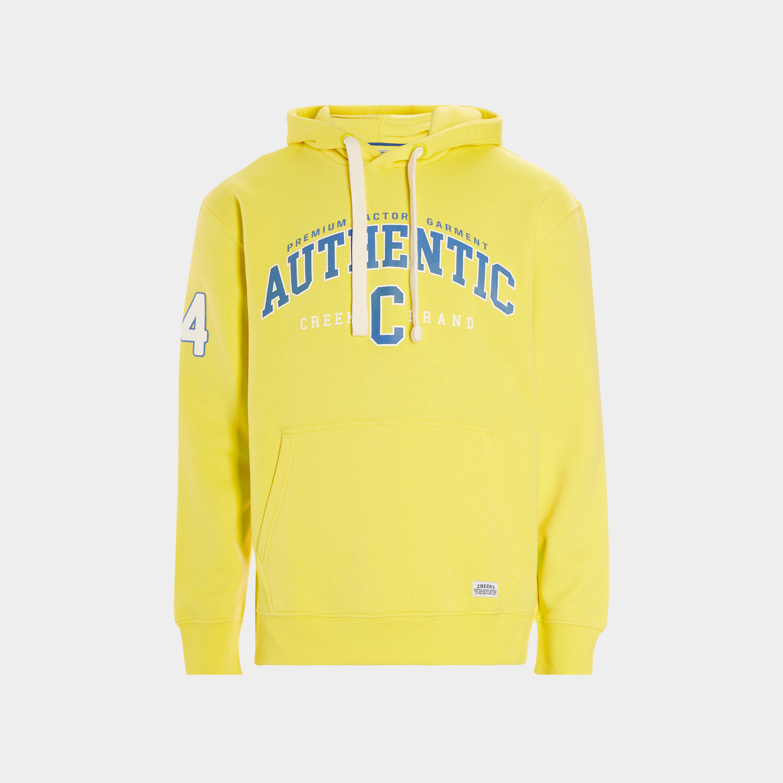 Sweat à capuche hoodie Creeks jaune citron homme | La Halle
