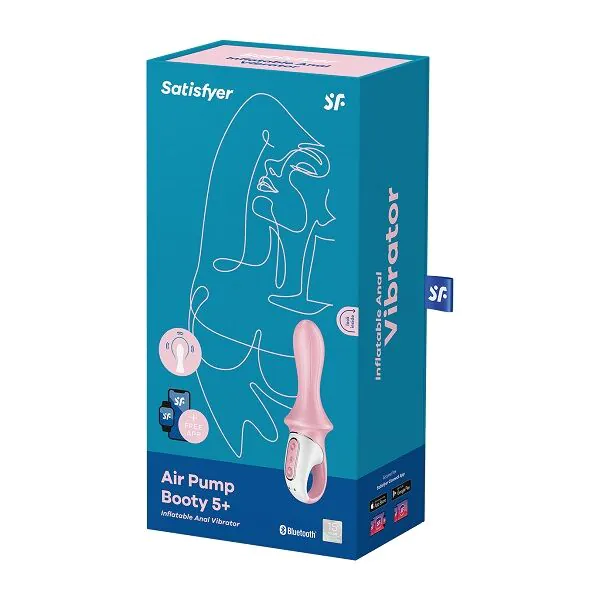 Satisfyer Air Pump Booty Massager 5+ Rød Intim Massager