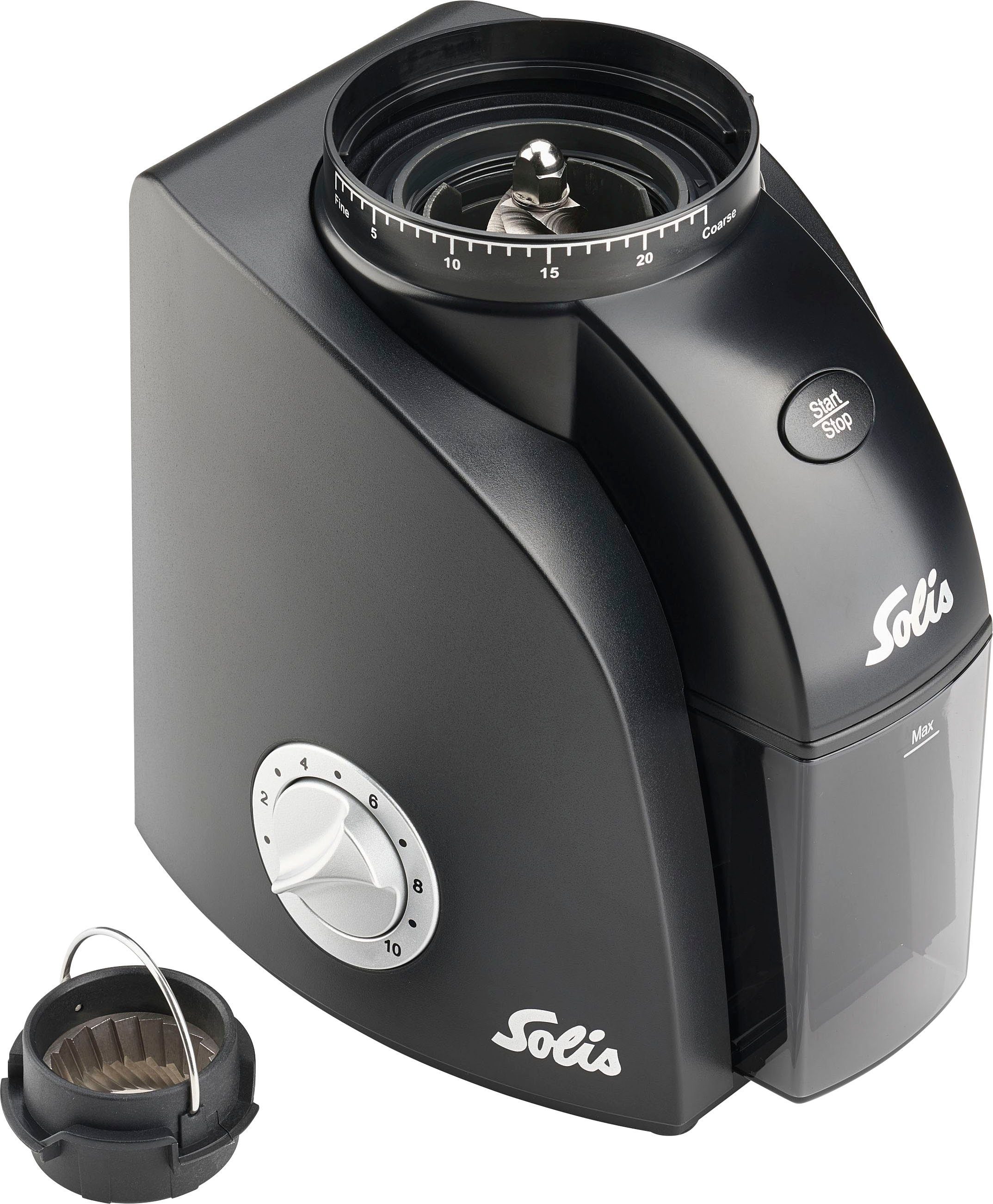 SOLIS OF SWITZERLAND Kaffeemühle Scala Zero Static, 135 W, Kegelmahlwerk, 300 g Bohnenbehälter