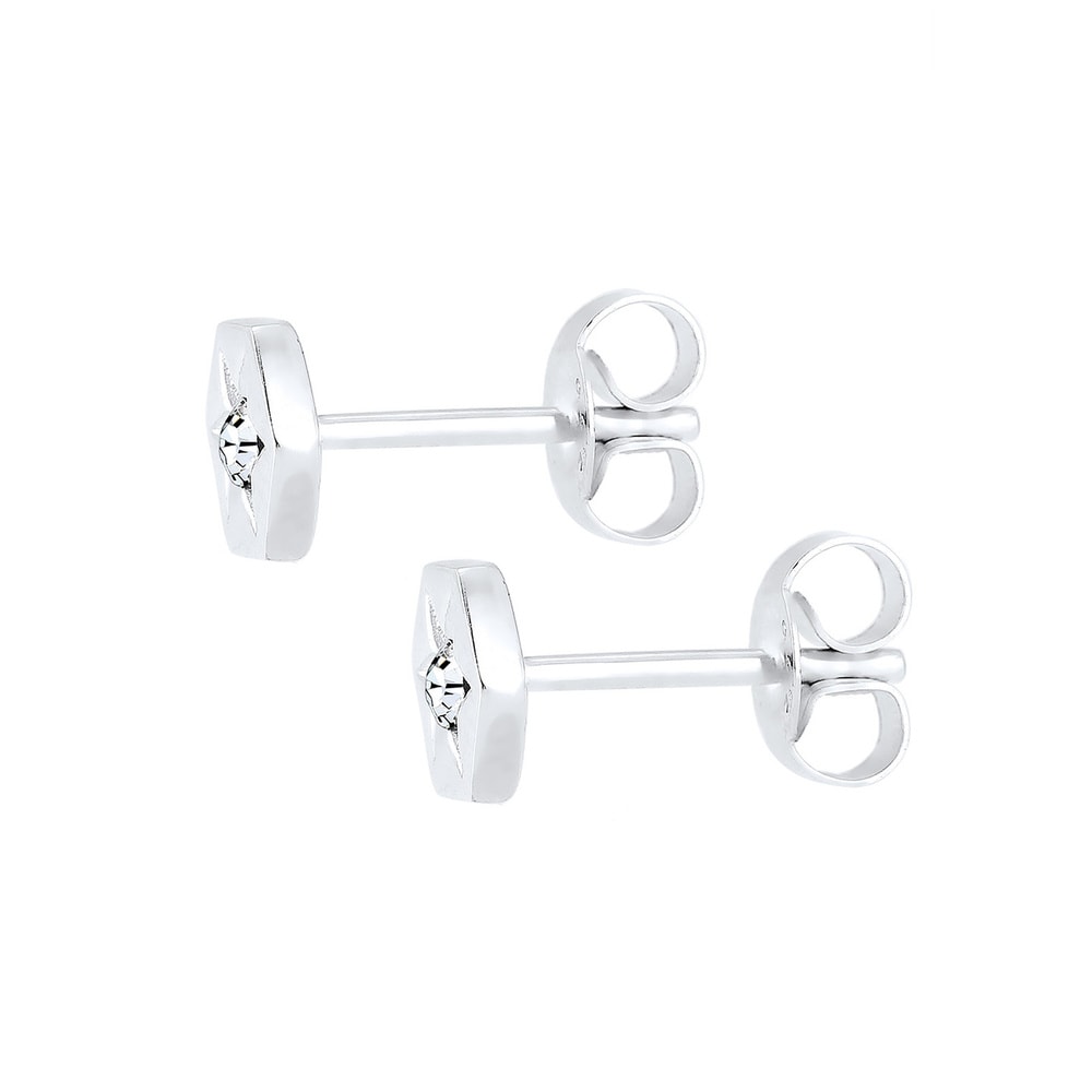 Elli Elli Boucles d'Oreilles Femme Filigrane à Motif d'Étoile Hexagonale avec Cristal  Boucles d'oreilles