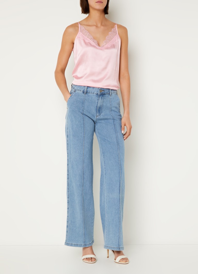 Top Gerry Weber Gewirke in raso con dettagli in pizzo