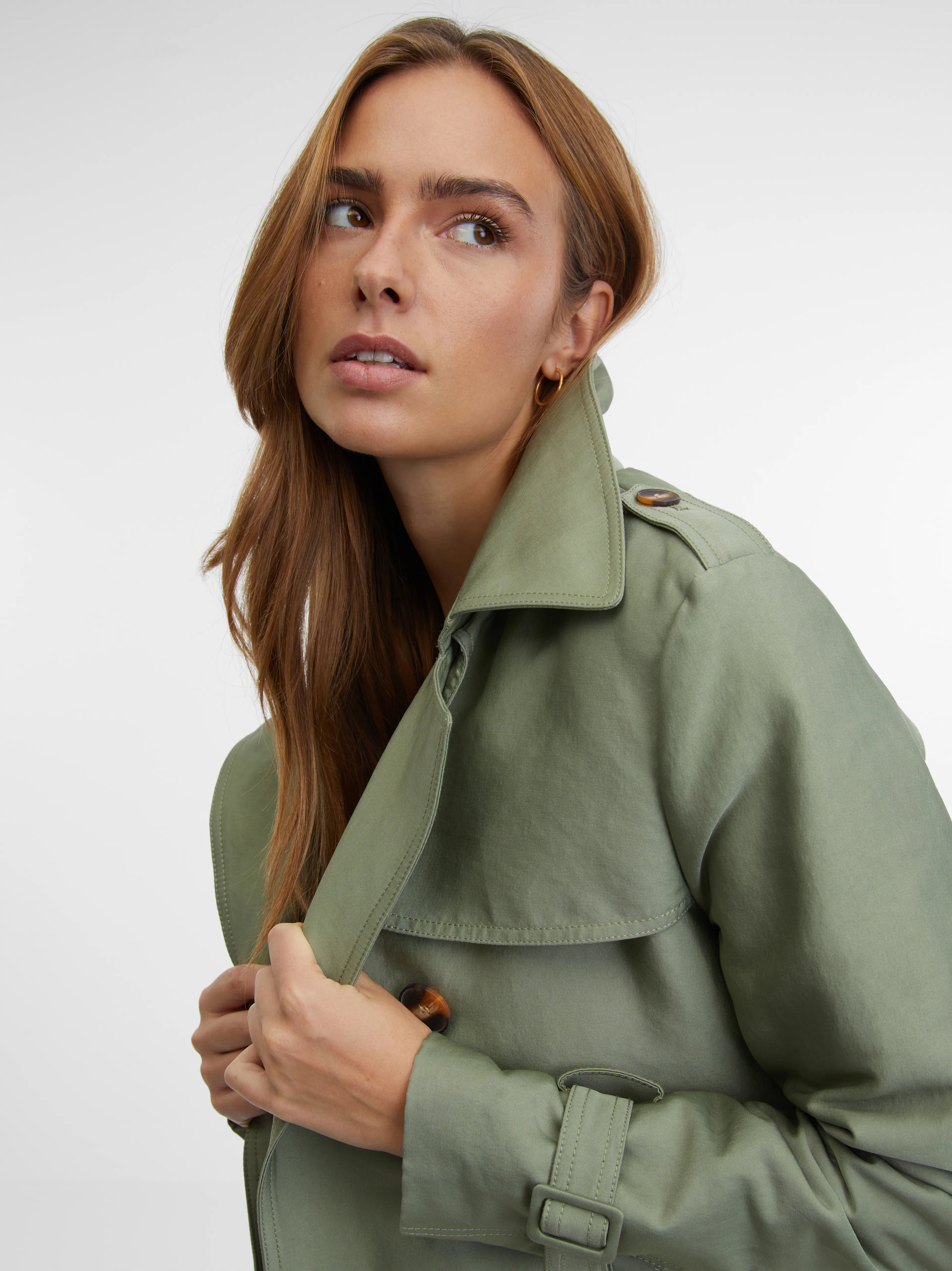 Khakifarbener Damen-Trenchcoat ORSAY