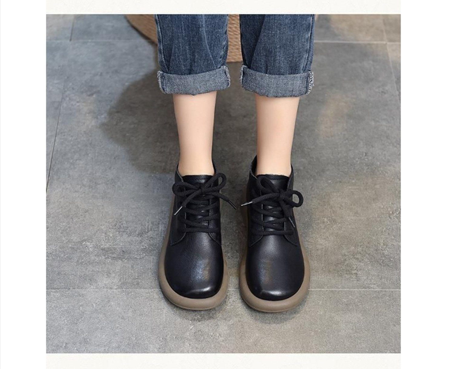 aikidio Hufglocken Retro-Stiefeletten mit Spitze und runder Spitze