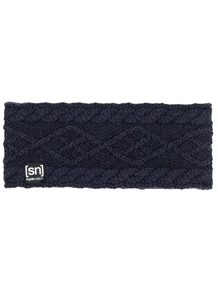 super.natural Merino Stirnband KNIT HEADBAND in dunkelblau günstig kaufen onesize
