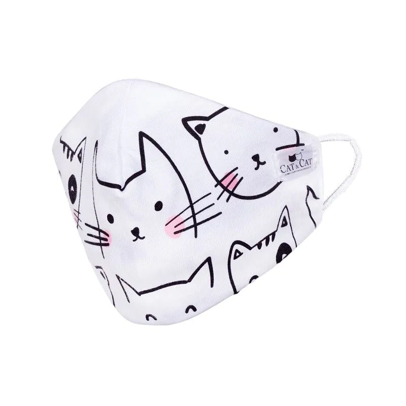 Cat & Cat Genanvendelig Maske Killinger Hvid