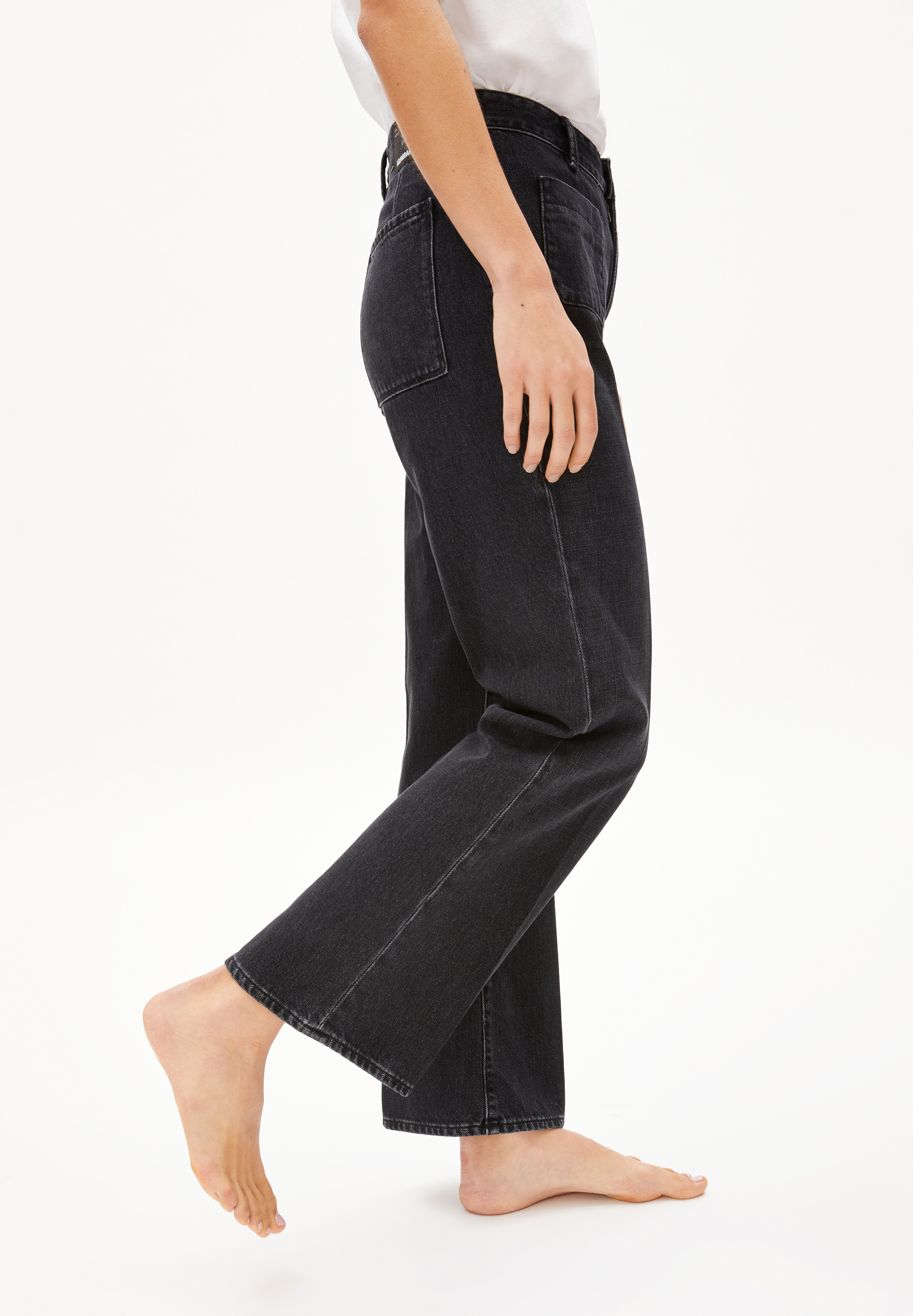 Flared Fit Ankle Denim aus Bio-Baumwolle
