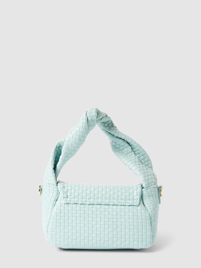 Handtasche in Flecht-Optik in hellblau