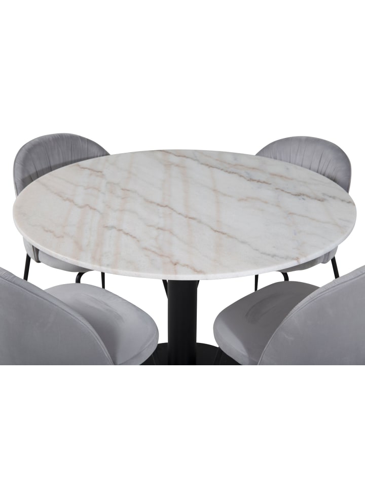 ebuy24 Essgruppe Estelle 80 (5-teilig) Grau 106 x 106 cm günstig kaufen onesize