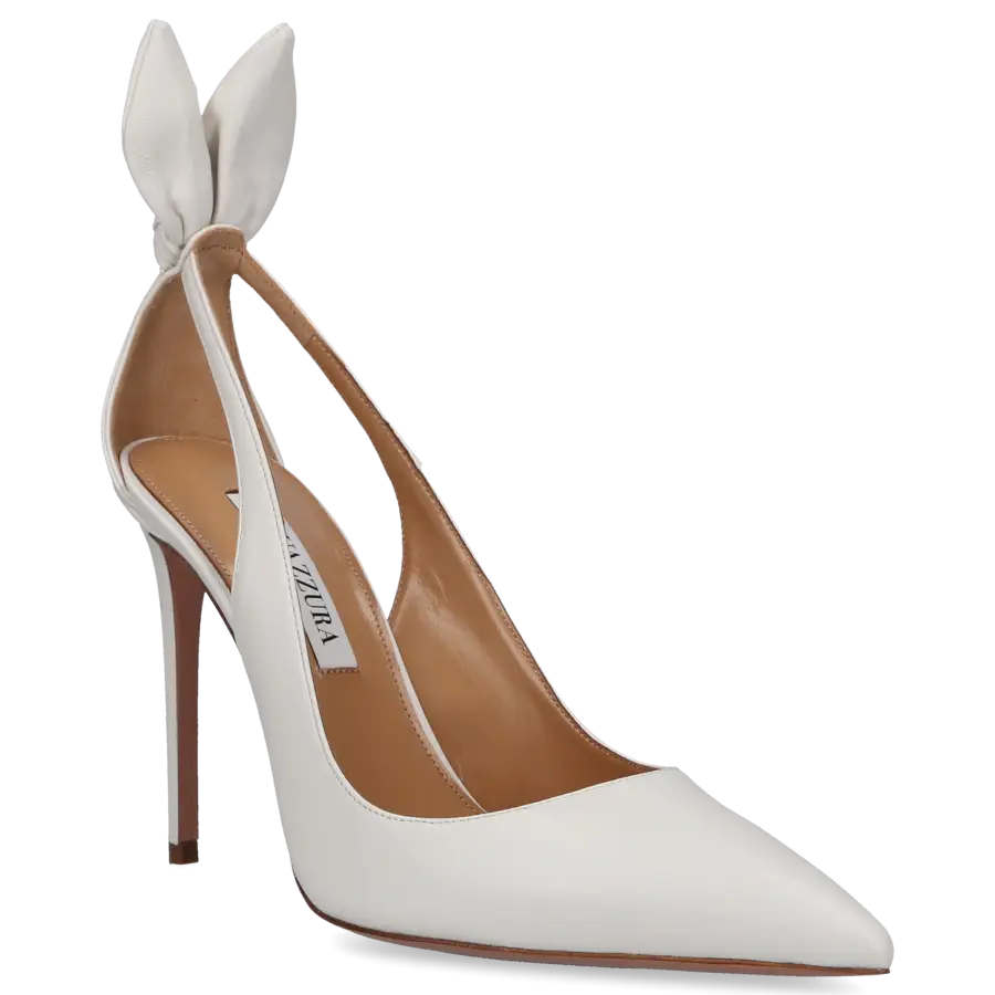 Aquazzura - Pumps BOW TIE 105 Nappaleder - weiß